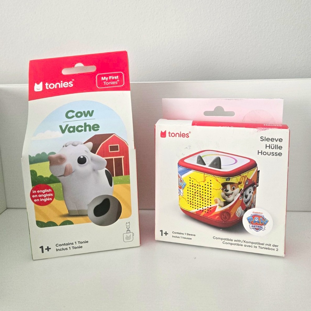tonies My First Tonies Cow Tonie + PAW Patrol Toniebox Sleeve Ages 1+